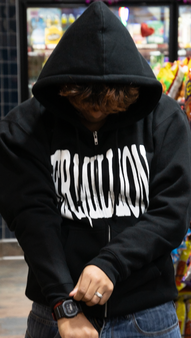 BLACK LOGO ZIP UP