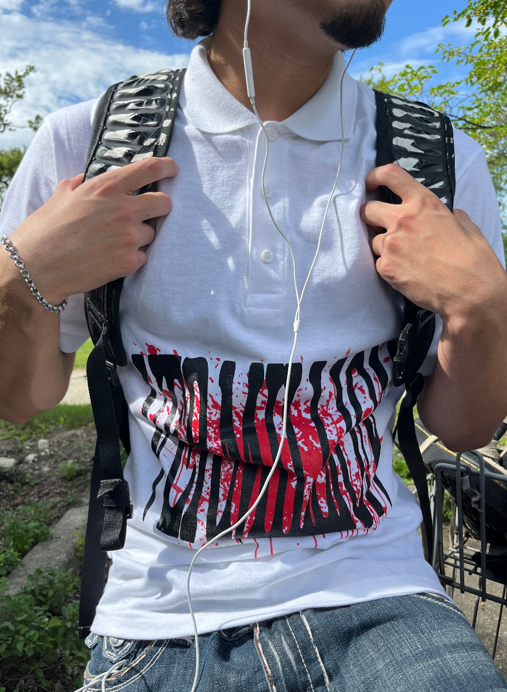 WHITE BLOOD POLO