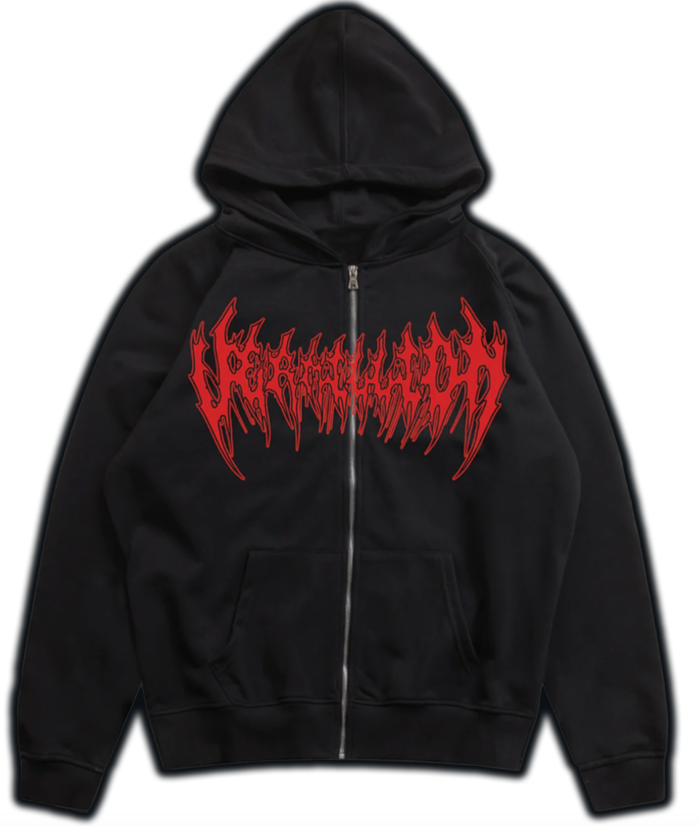 BLACK LOGO ZIP UP