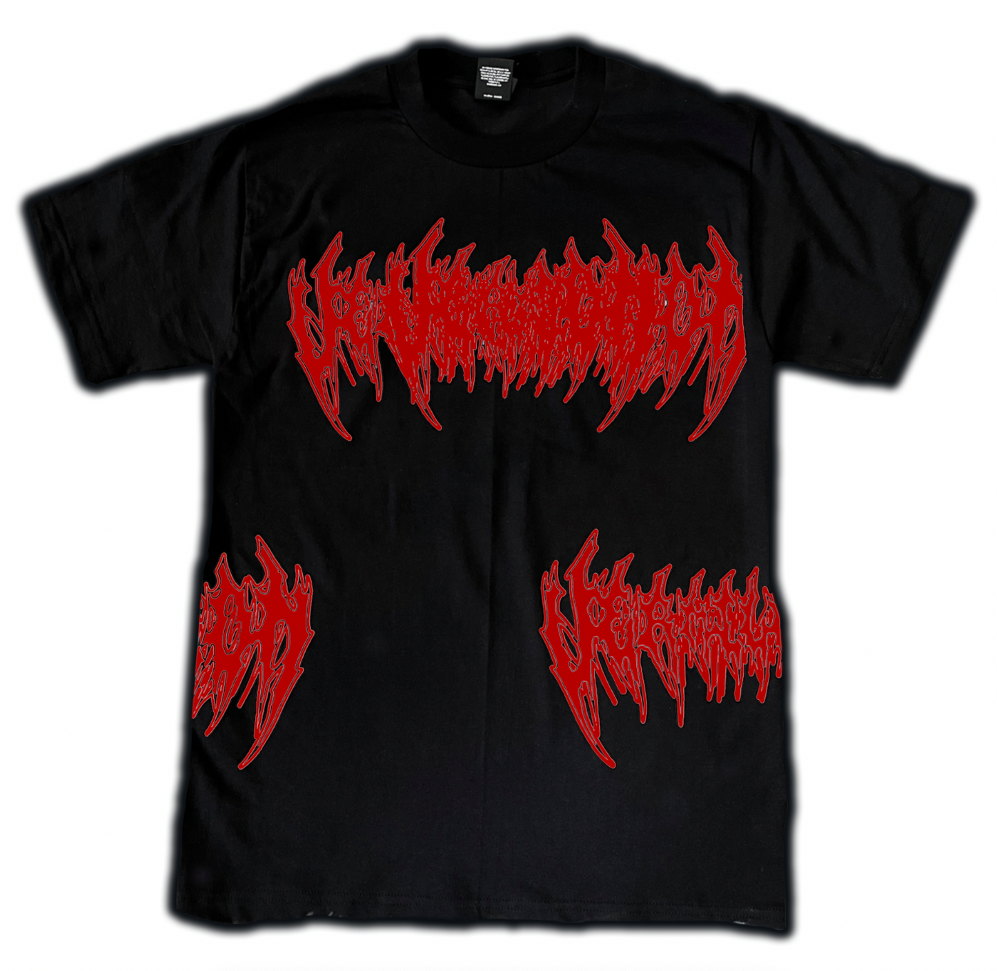 BLACK RED LOGO TEE
